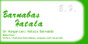barnabas hatala business card